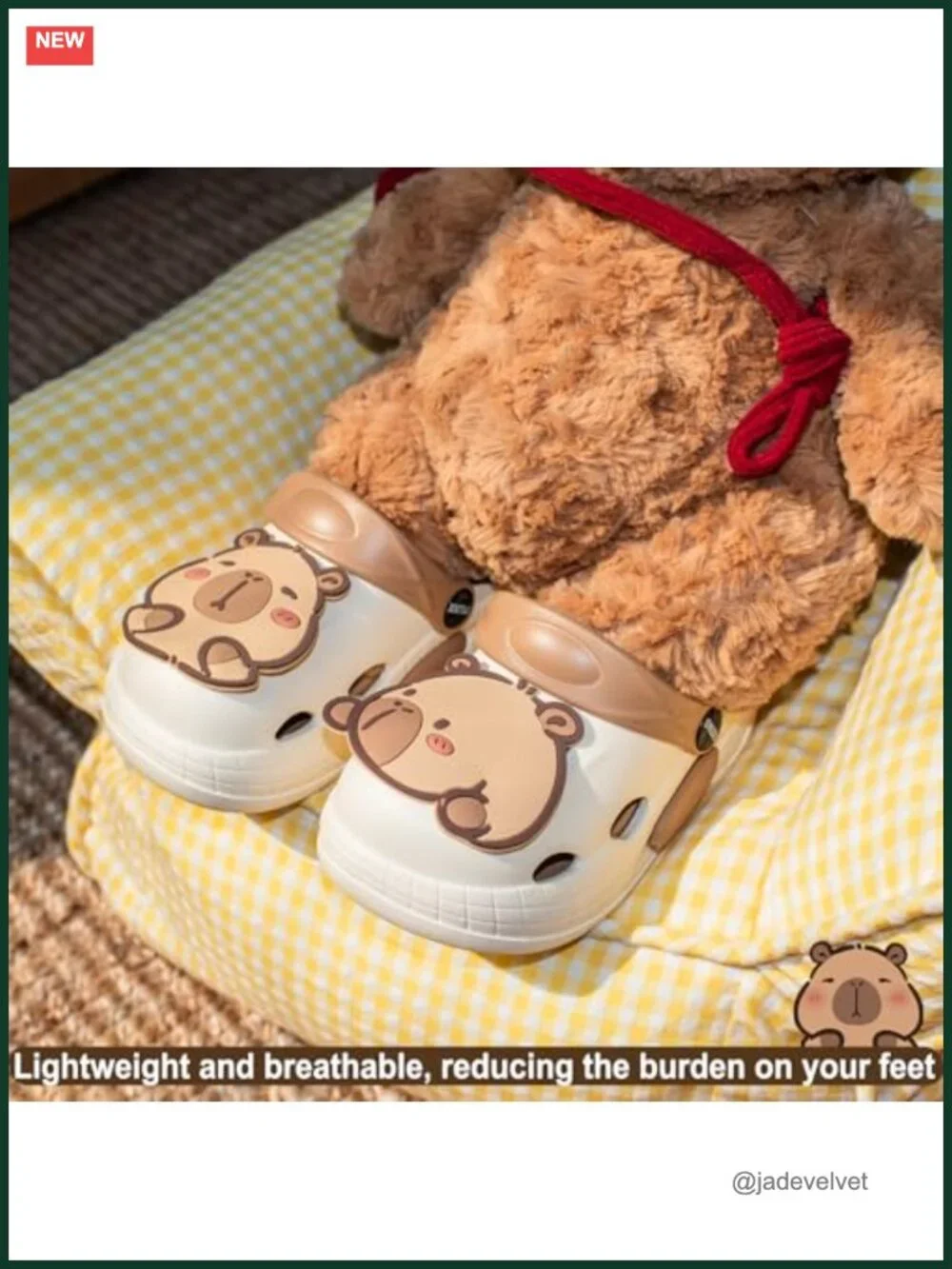 Kids Capybara Clog Sandals with Arch Support, Non-Slip EVA Slippers